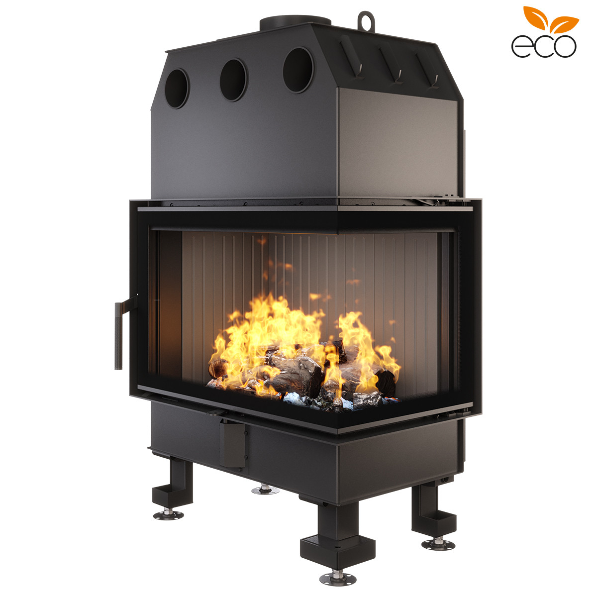 Камінна топка SAVEN Energy 75х50х47R Black Праве скло