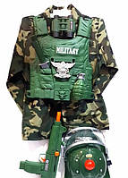 Игрушечный Набор военного костюм шлем автомат граната нож M012A