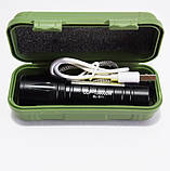 Потужний ліхтар кишеньковий акумуляторний портативний Police BL-511 на акумуляторі з COB ZOOM USB у кейсі, фото 7