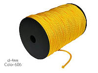 Шнур для одежды круглый 4мм шнур для одежды шнур бобина 150 метров Желтый 606