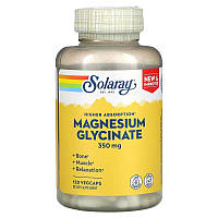 Гліцинат магнію SOLARAY "Magnesium Glycinate" підтримка роботи м'язів, 350 мг (120 капсул)