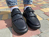 Жіночі кросівки Karolina, чорні на липучках, натуральна шкіра, фото 2