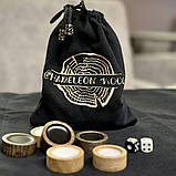 Нарди з натурального дерева та епоксидної смоли ручної роботи, фото 7