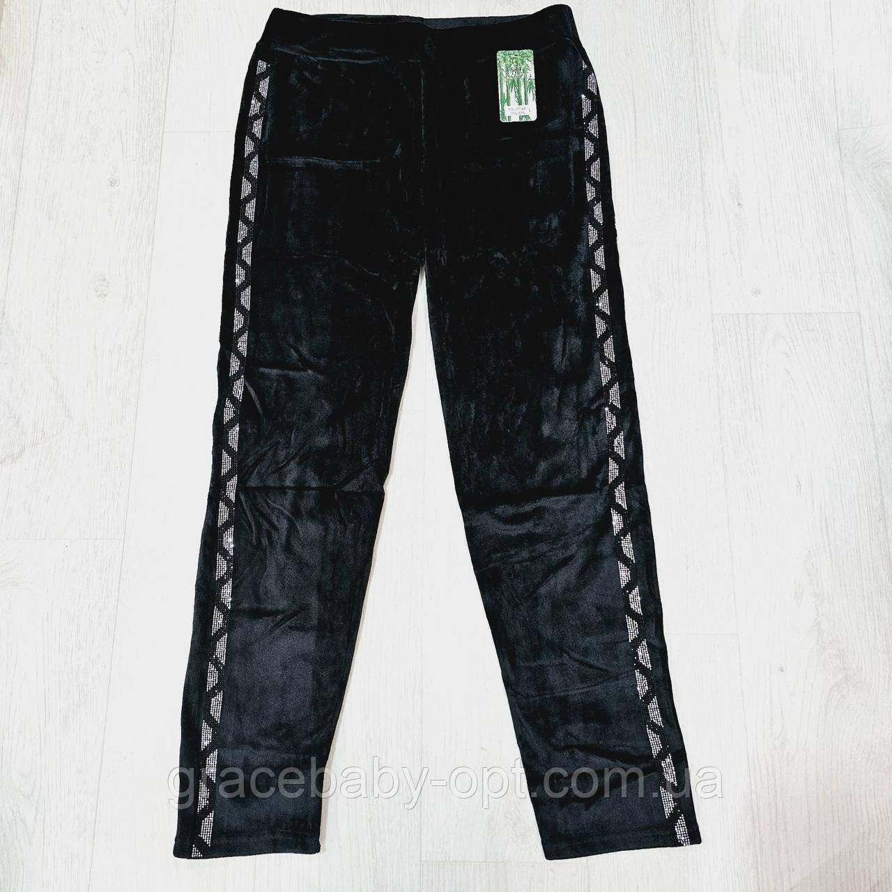 Спортивні велюрові утеплені штани жіночі оптом, M/L-XL/2XL pp, № Hay-1803