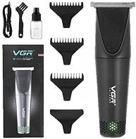 Машинка для стриження VGR V-925, Професійна бездротова машинка для стриження волосся, вусів, бороди, тример