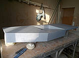 Щільова раковина зі штучного каменю вбудована в стільницю ванної кімнати 150*50, фото 5