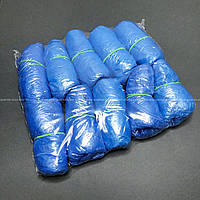 Бахилы полиэтиленовые одноразовые 50 пар/100 шт синие