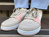 Жіночі кросівки Ok-ShoesB918-7 Бежеві з рожевими вставками, фото 3