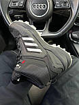 Зимові чоловічі кросівки Adidas Terrex Swift R Termo зима-осінь термо (чорно-сірі). Живе фото. Високі чоловічі черевики, фото 4