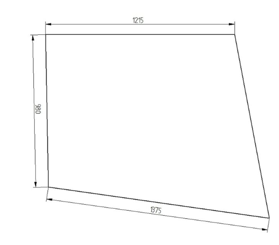 Скло екскаватор CAT 312B 315BL 317B 318B 320B 322B 325B 330B 345B 365B — Права сторона