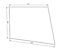 Стекло экскаватор CAT 312B 315BL 317B 318B 320B 322B 325B 330B 345B 365B - Правая сторона