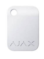 Защищенный бесконтактный брелок Ajax Tag white для клавиатуры KeyPad Plus