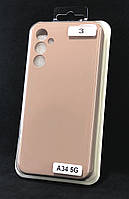 Чехол для телефона Samsung A34(5G) Silicone Original FULL №3 Pink sand (4you)