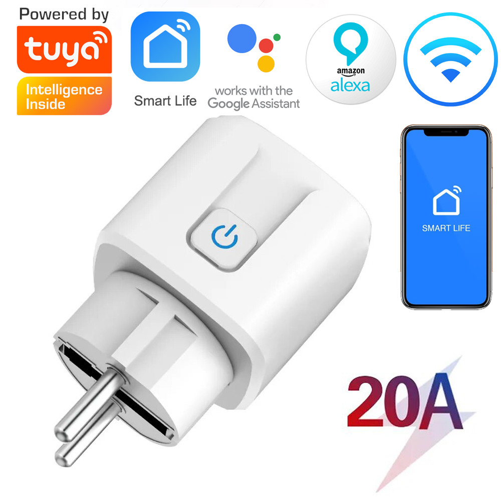 Купить Умная Розетка WiFi 20A c Ваттметром и Таймером WiFi Розетка для ...