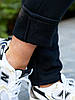 Жіночі теплі прямі трикотажні брюки спортивного стилю з карманами на молнії, фото 7
