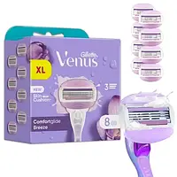 Сменные кассеты Gillette Venus Comfortglide Breeze Violet, на 3 лезвия (8шт.)