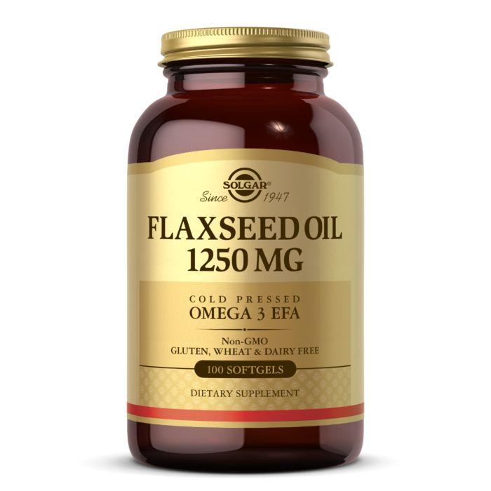 Жирні кислоти Solgar Flaxseed Oil 1250 mg, 100 капсул CN6103 vh