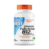 Витамины и минералы Doctor's Best Fully Active B12 1000 mcg, 60 жевательных таблеток