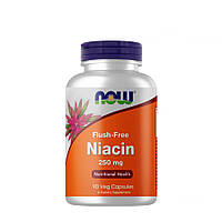 Витамины и минералы NOW Flush-Free Niacin 250 mg, 90 вегакапсул