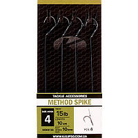 Карповый поводок с иглой Kalipso Method spike 10cm №12 (4шт)