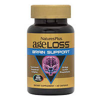 Натуральная добавка Natures Plus AgeLoss Brain Support, 60 капсул