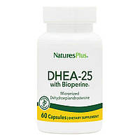 Стимулятор тестостерона Natures Plus DHEA-25 with BioPerine, 60 капсул