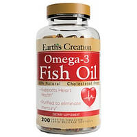 Жирные кислоты Earth s Creation Omega-3 1000 mg (Cholesterol Free), 200 капсул