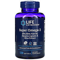 Жирные кислоты Life Extension Super Omega-3, 120 капсул