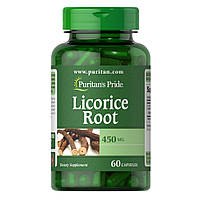 Натуральная добавка Puritan's Pride Licorice Root 450 mg, 60 капсул