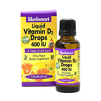 Витамины и минералы Bluebonnet Liquid Vitamin D3, 400 IU 30 мл - апельсин