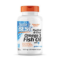 Жирные кислоты Doctor's Best Purified & Clear Omega 3 Fish Oil, 120 капсул