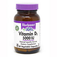 Витамины и минералы Bluebonnet Vitamin D3 5000 IU, 60 вегакапсул