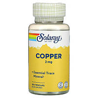 Витамины и минералы Solaray Copper 2 mg, 100 капсул