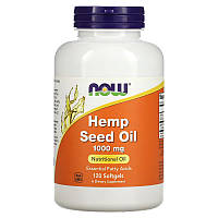 Натуральная добавка NOW Hemp Seed Oil 1000 mg, 120 капсул