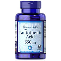 Витамины и минералы Puritan's Pride Pantothenic Acid 550 mg, 100 капсул