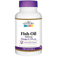 Жирные кислоты 21st Century Fish Oil 1000 mg, 120 капсул