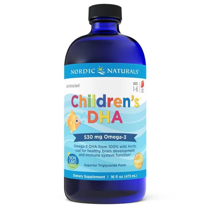 Жирные кислоты Nordic Naturals Children's DHA 530 mg, 473 мл - клубника - фото 1 - id-p1979640403