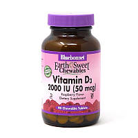 Витамины и минералы Bluebonnet Earth Sweet Chewables Vitamin D3 2000 IU, 90 жевательных таблеток