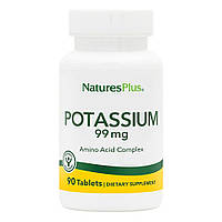 Витамины и минералы Natures Plus Potassium 99 mg, 90 таблеток