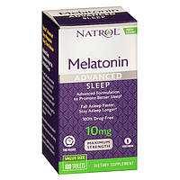 Натуральная добавка Natrol Melatonin 10 mg Advanced Sleep, 100 таблеток