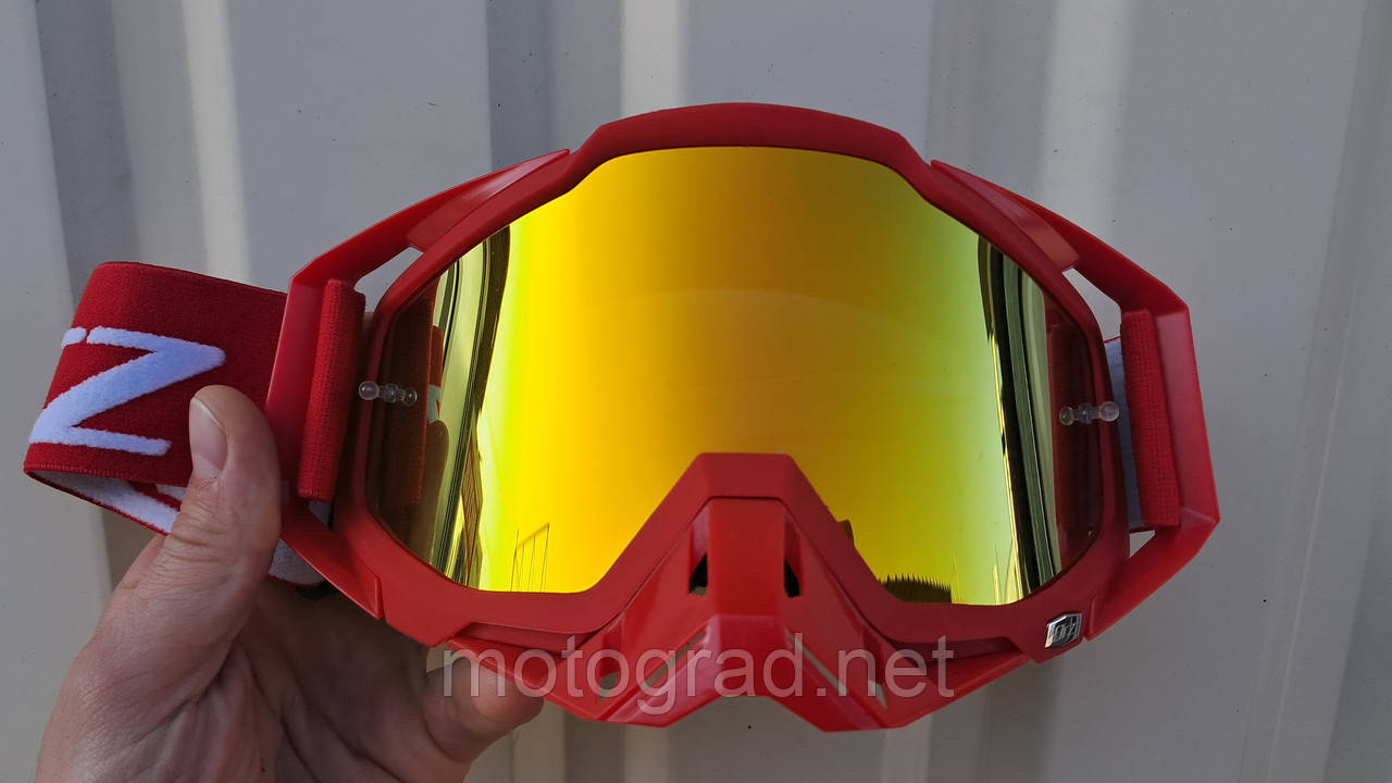 Мото окуляри Orz red крос KTM дзеркальне скло, фото 1