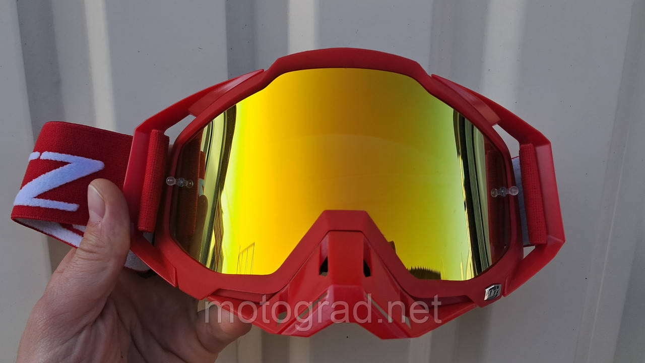 Мото окуляри Orz red крос KTM дзеркальне скло