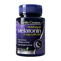 Натуральная добавка Earth s Creation Melatonin 5 mg with B6 Sublingual, 60 таблеток