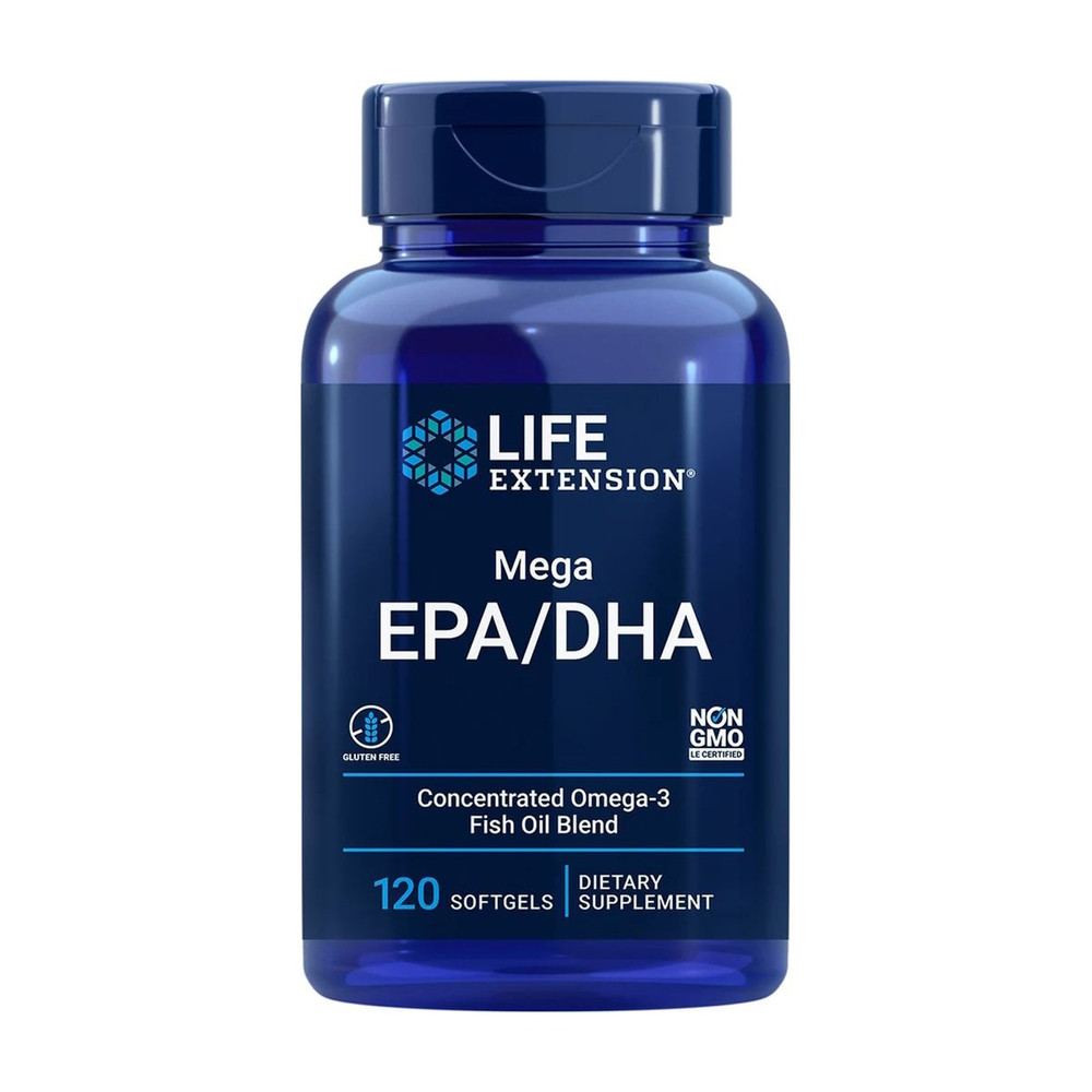 Жирні кислоти Life Extension Mega EPA/DHA, 120 капсул CN14097 vh