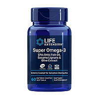 Жирные кислоты Life Extension Super Omega-3 Enteric Coated, 60 капсул