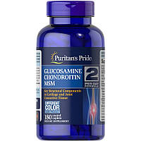 Препарат для суглобів і зв'язок Puritan's Pride Chondroitin Glucosamine MSM 2 Per Day Formula, 180 каплет CN2381 vh