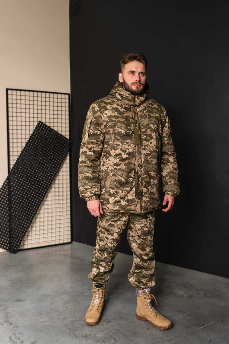 Куртка-бушлат военная мужская тактическая ВСУ (ЗСУ) Пиксель 8726 46 размер - фото 9 - id-p1979633809