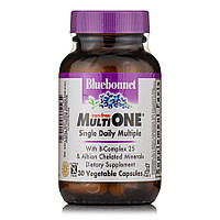 Витамины и минералы Bluebonnet Multi ONE Iron free, 30 вегакапсул
