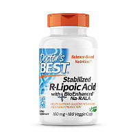 Витамины и минералы Doctor's Best Stabilized R-Lipoic Acid 100 mg, 180 вегакапсул