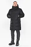 Зимова чоловіча утеплена куртка чорного кольору модель 63717, розмір 54 (XXL), фото 3